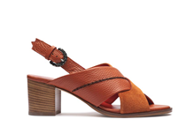 Sandales Elbe Graine Velours Orange