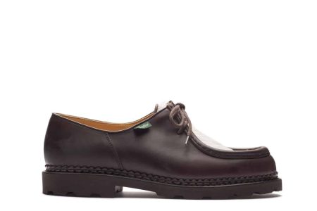 MICHAEL/MARCHE MARRON-LISSE CAFE ET POILS MOUCHETES