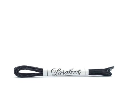 LACETS FINS RONDS CIRES/NOIR