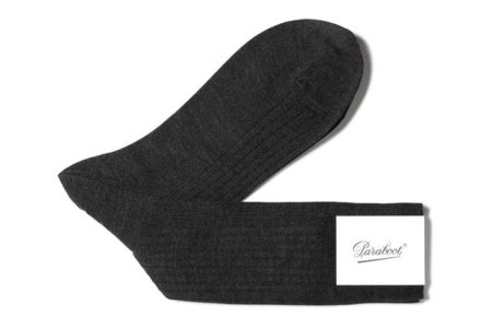 CHAUSSETTES LAINE COTES/ANTHRACITE